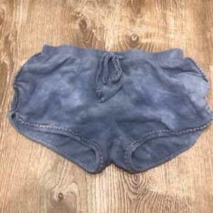 Blue tie-dye shorts